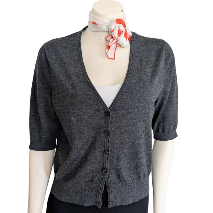 Lafayette 148 Short Sleeve Cardigan Size Large