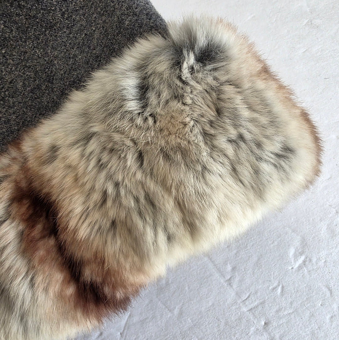 Youthcraft Vintage Wool Coat with Fur Trim Size XS