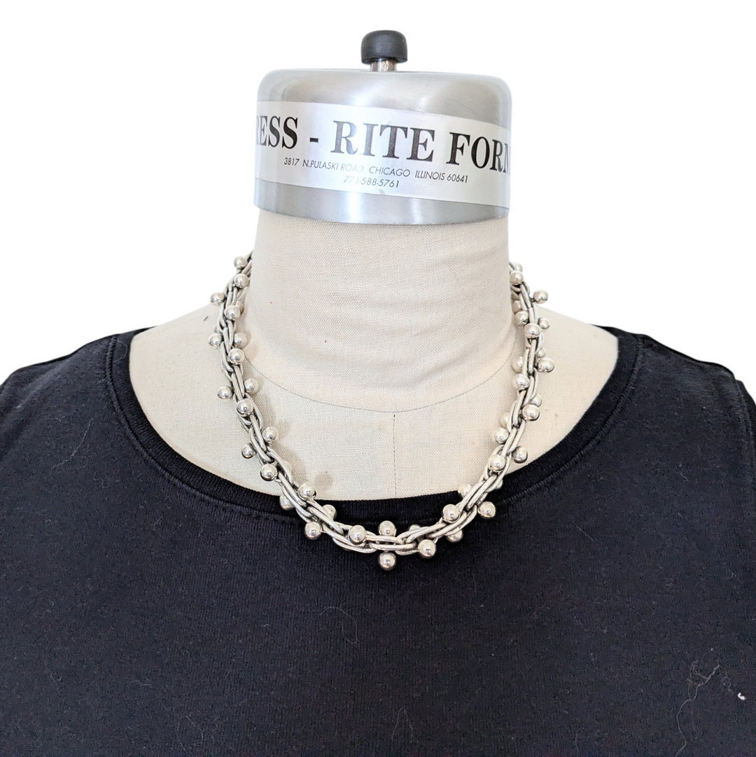 Taxco Mexican Sterling Vintage Peppercorn Necklace