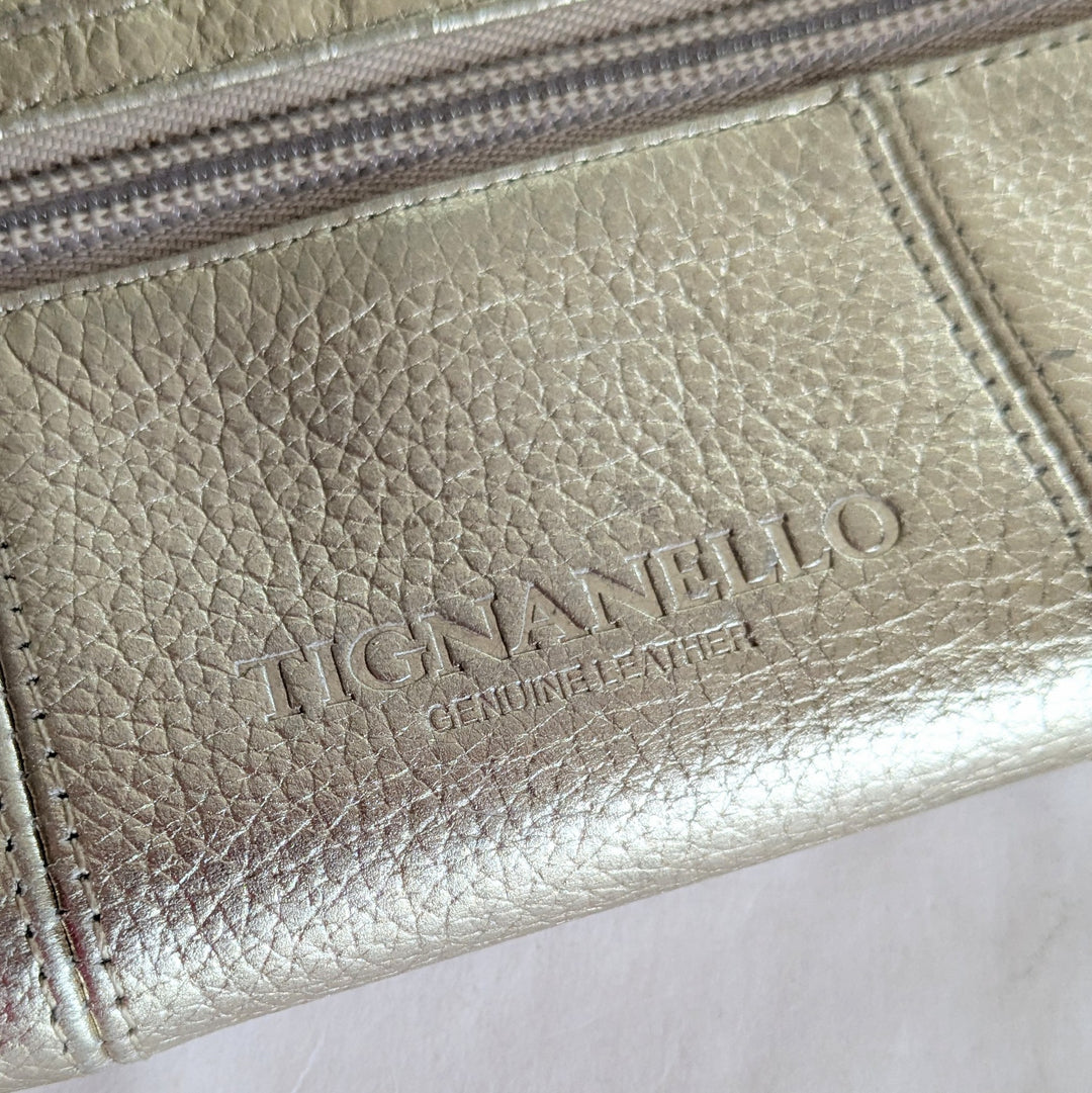 Tignanello Gold Leather Wallet