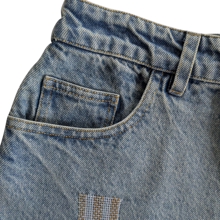 Sea New York Marion Mended Denim Shorts Size 6