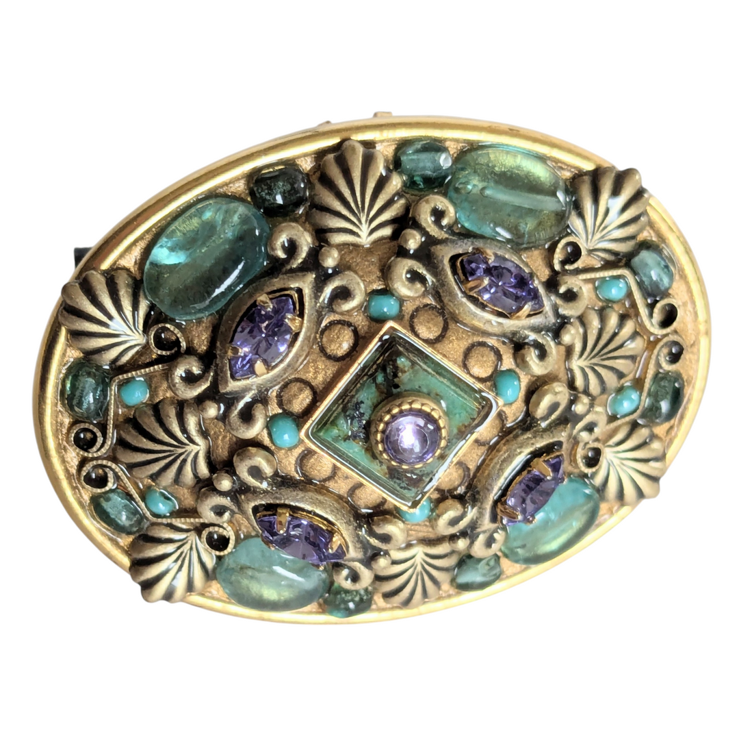Mitch Golan Brooch and Earring Set