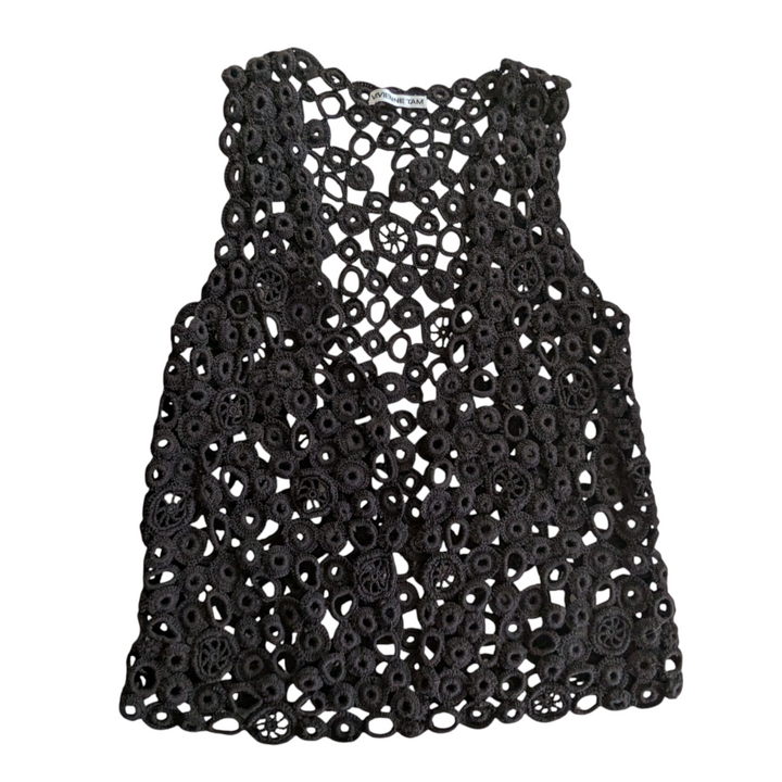 Vivienne Tam Crocheted Open Vest