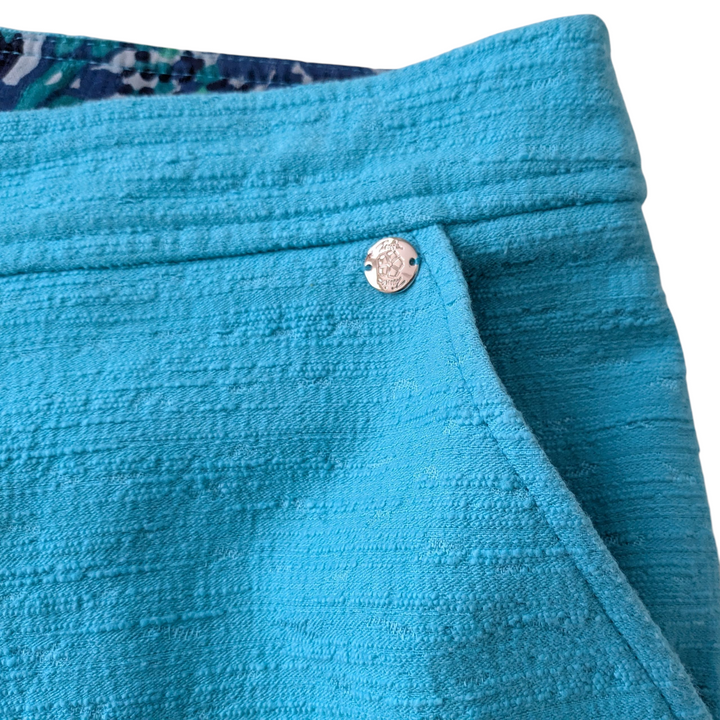 Trina Turk Cropped Textured Cotton Pants Size 10