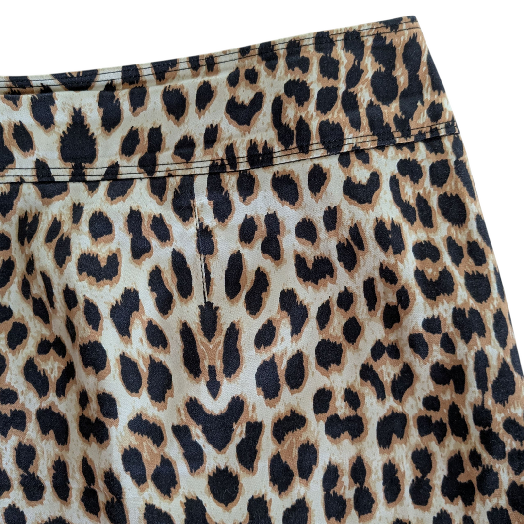 Larry Levine Animal Print Midi Skirt Size 10