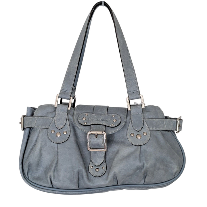 Longchamp Vintage Idole Blue Leather Bag