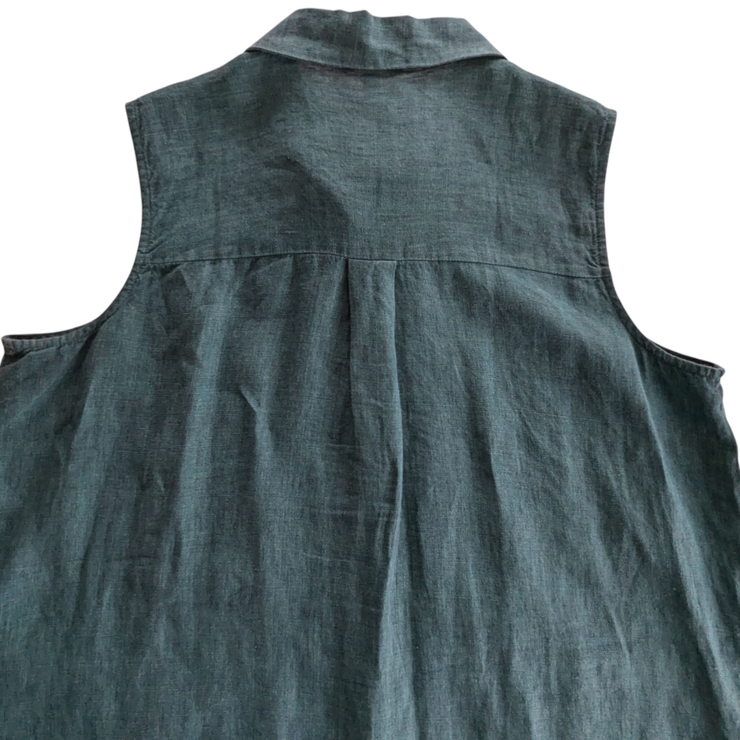 Eileen Fisher Teal Cotton Dress Size XL