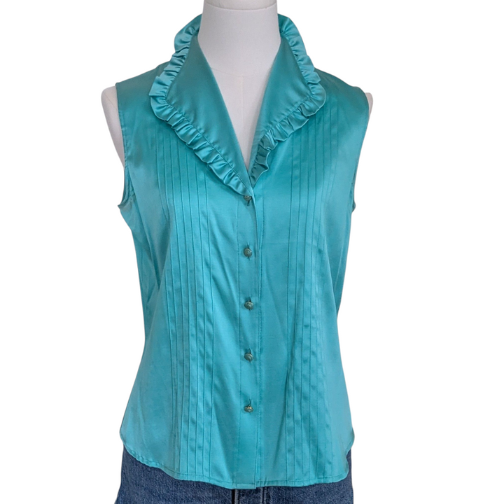 St John Silk Charmeuse Blouse Size 4