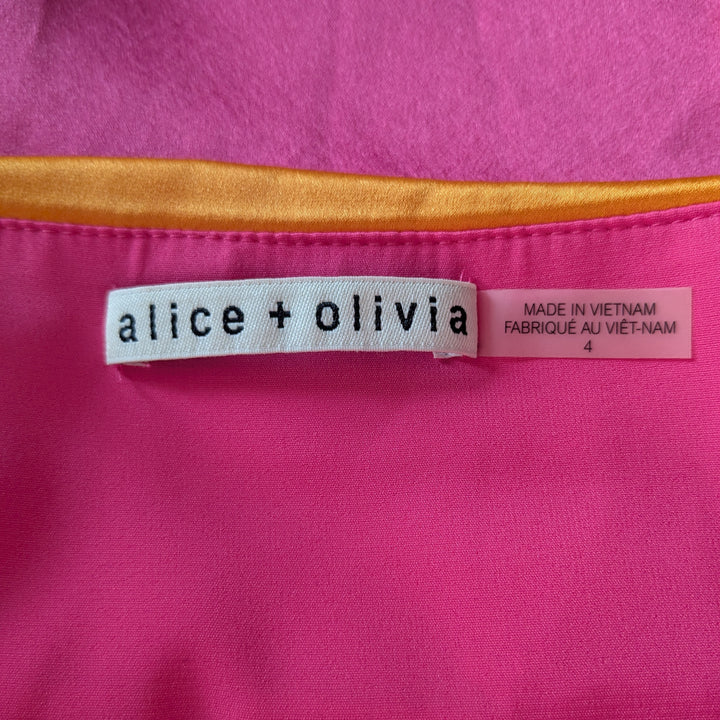 Alice + Olivia Lilita Midi Cocktail Dress Size 4