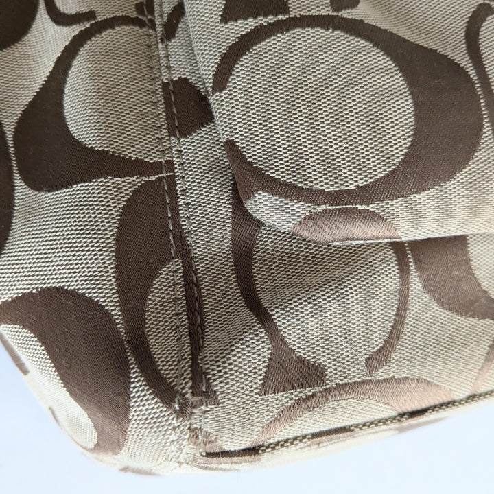 Coach Leah Signature Logo Canvas Tote