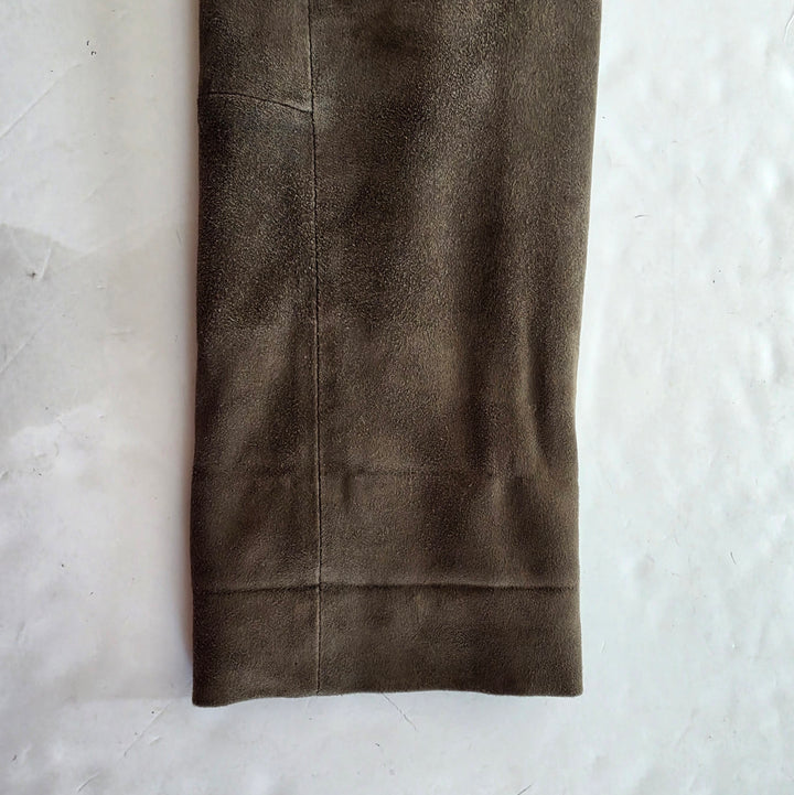 Eileen Fisher Green Suede Jacket Size LP