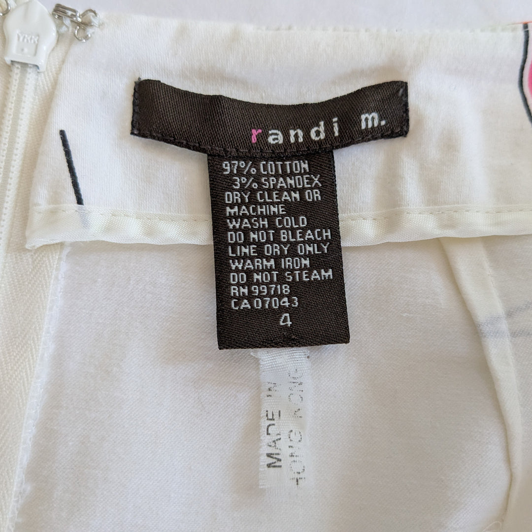 Randi M Print Pencil Skirt Size 4