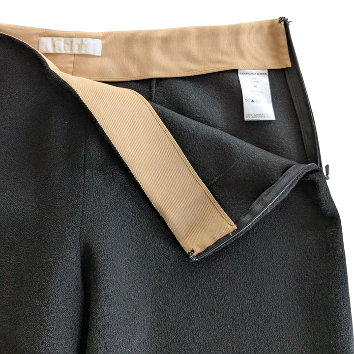 Chloe Wool Crepe Cropped Pants Size 8