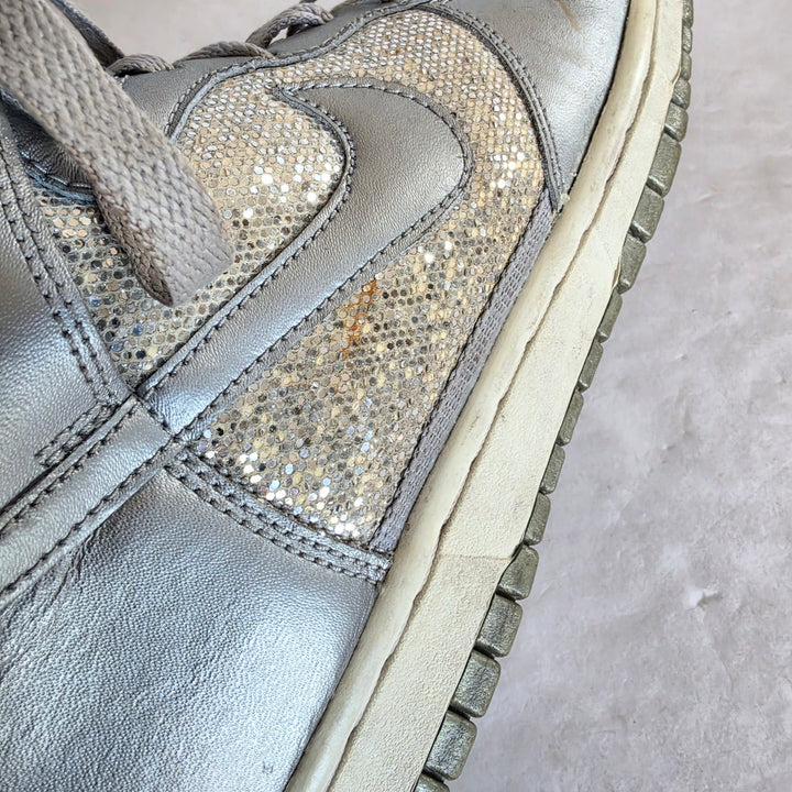 Nike High Dunk Metallic Glitter Sneakers Size 40.5