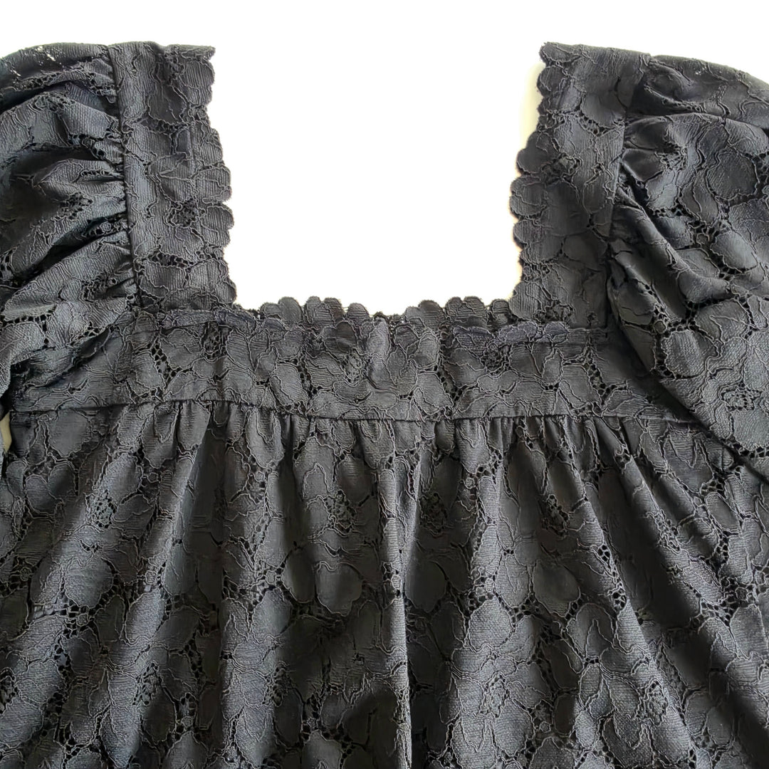 Loeffler Randall Black Lace Top Size Medium