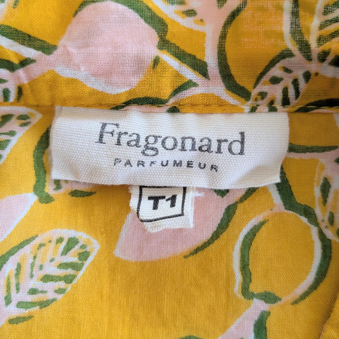 Fragonard Parfumerie Lemon Print Cotton Wrap Dress