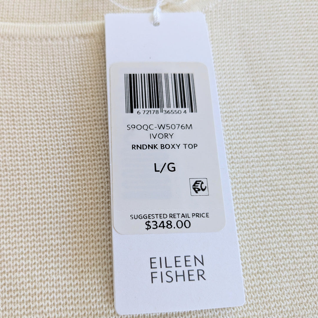 Eileen Fisher Roundneck Boxy Sweater Size Large NWT