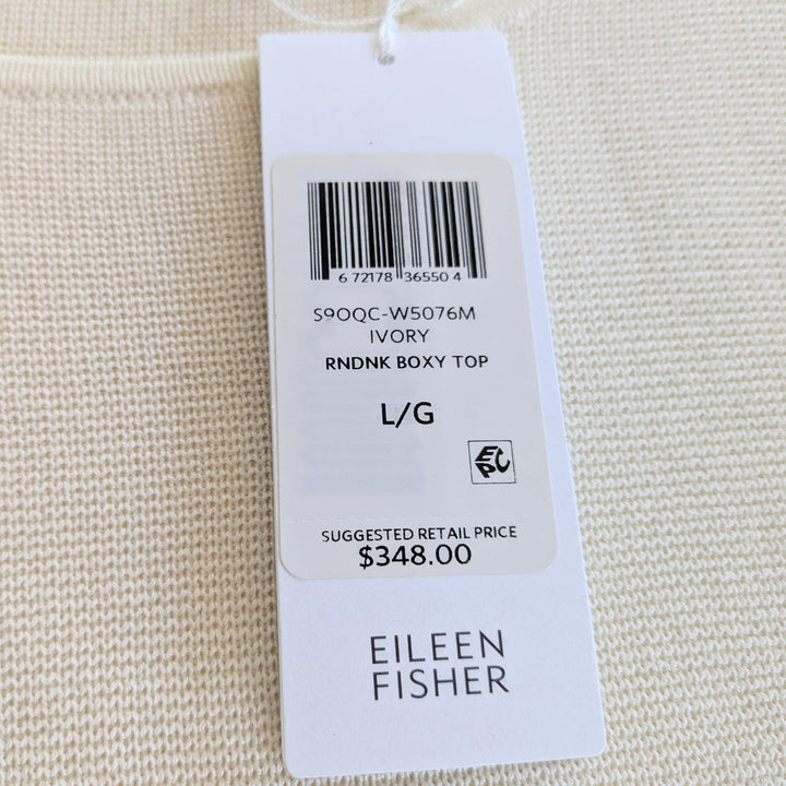 Eileen Fisher Roundneck Boxy Sweater Size Large NWT