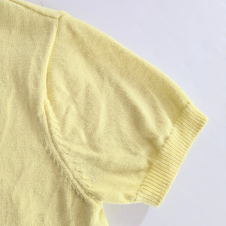 Zara Short Sleeve Yellow Cardigan Size Medium