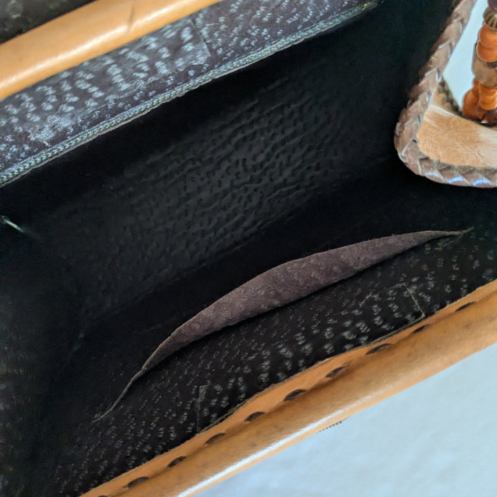 Tooled Leather Shoulder Bag