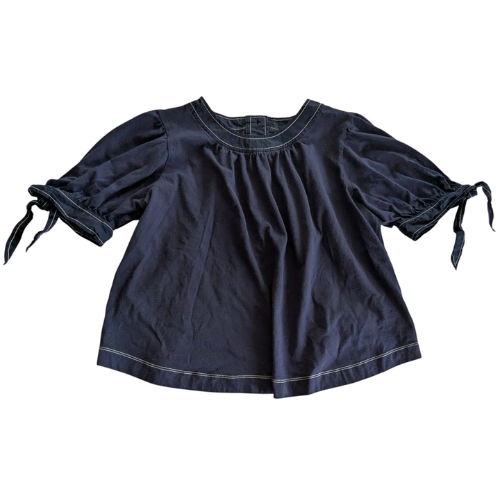 By Anthropologie Navy Top Size Large