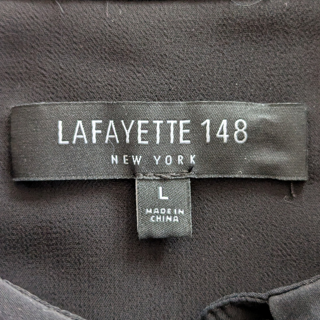 Lafayette 148 Jeslyn Black Silk Tunic Size Large