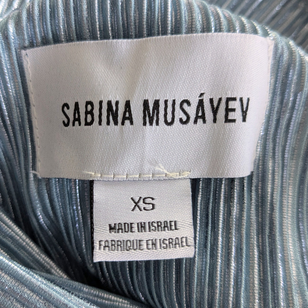 Sabina Musayev Amazon Pleated Crop Top Size XS