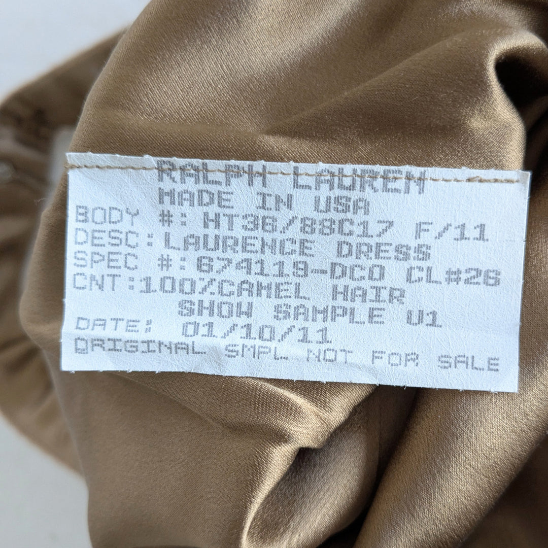 Ralph Lauren Purple Label Camel Hair Dress Size 2
