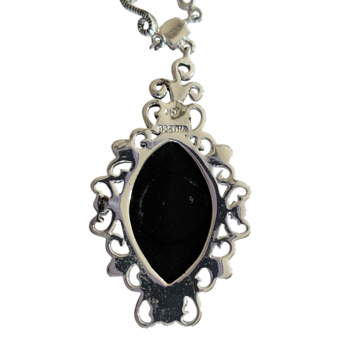 Sterling Silver and Black Onyx Pendant Necklace NWT