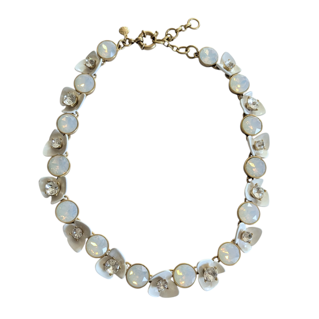 J. Crew Iridescent Brulee Floral Necklace