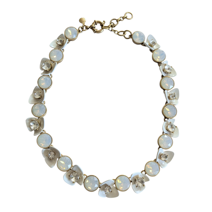 J. Crew Iridescent Brulee Floral Necklace