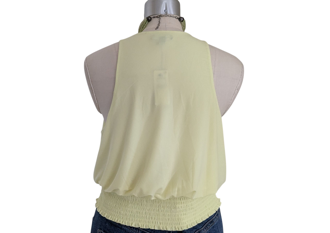 Express Yellow Sleeveless Top Size Large