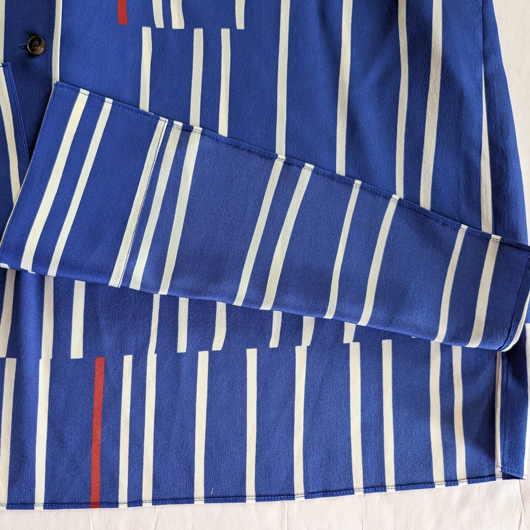 Lafayette 148 Wiley Silk Camp Shirt Size Large
