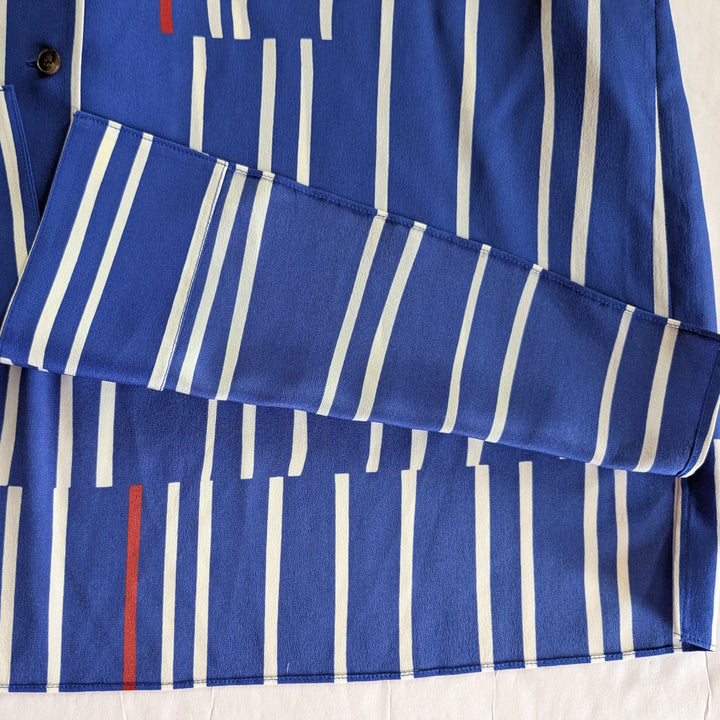 Lafayette 148 Wiley Silk Camp Shirt Size Large