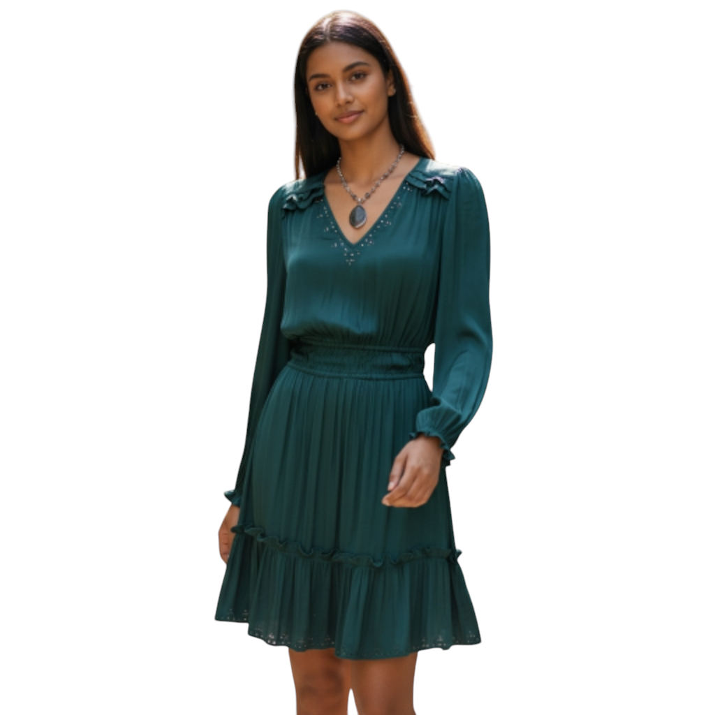 Evelyn & Annie Dark Green Mini Dress Size Small