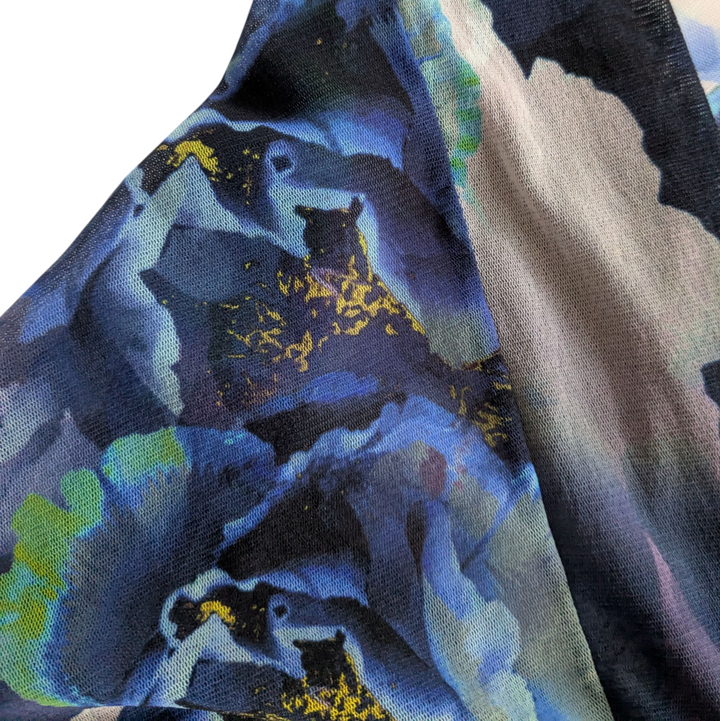 Fuzzi Floral Mesh Shrug O/S