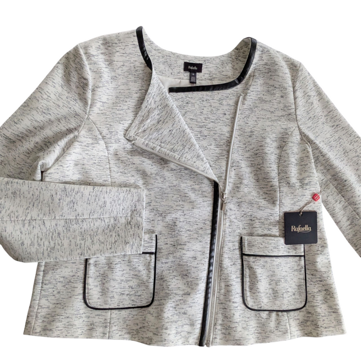 Rafaella Knit Moto Jacket Size 16