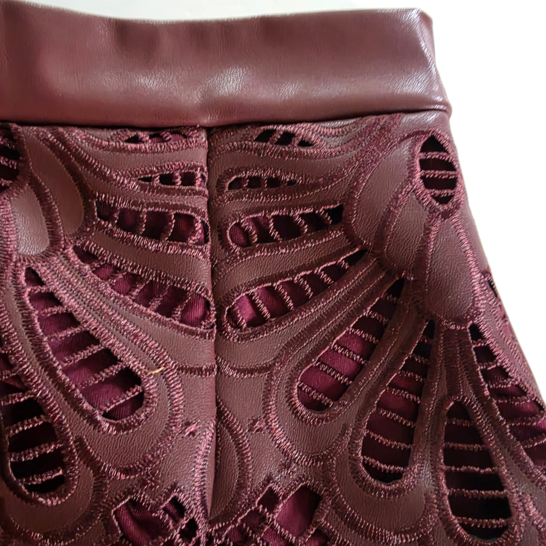 ChicMe Faux Leather Mini Skirt Size Medium