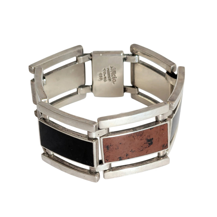Alicia de la Paz Taxco Mexican Sterling Silver Paneled Bracelet
