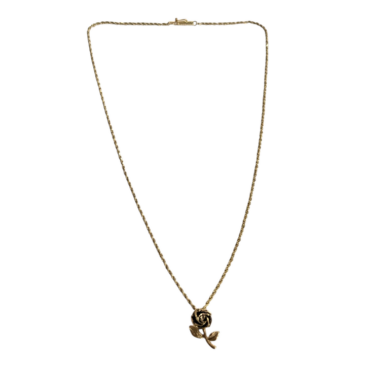 14K Gold Necklace with Rope Chain