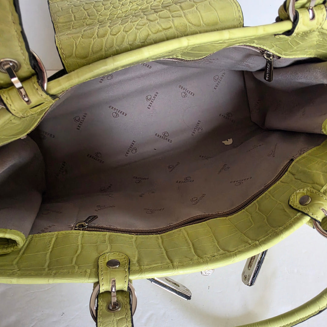Kesslord Camilia Embossed Leather Satchel