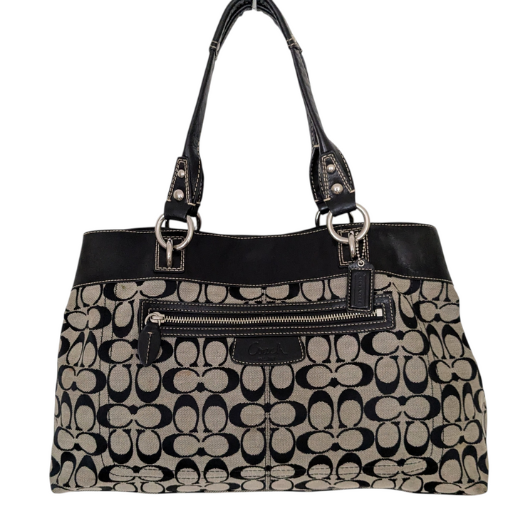 Coach Penelope Signature Logo Canvas Shoulder Bag