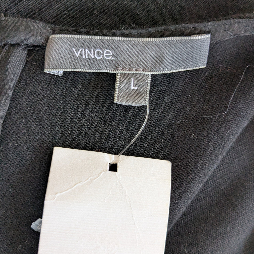 Vince Black Knit Sheath Dress Size Large