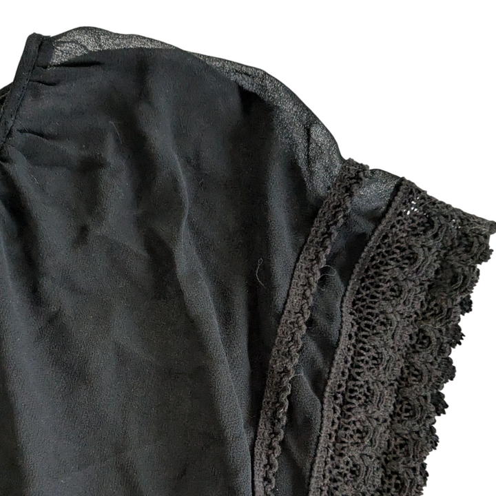 Free People Sheer Black Top Size Small