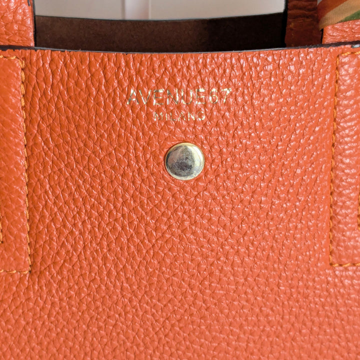 Avenue 67 Milano Orange Leather Tote