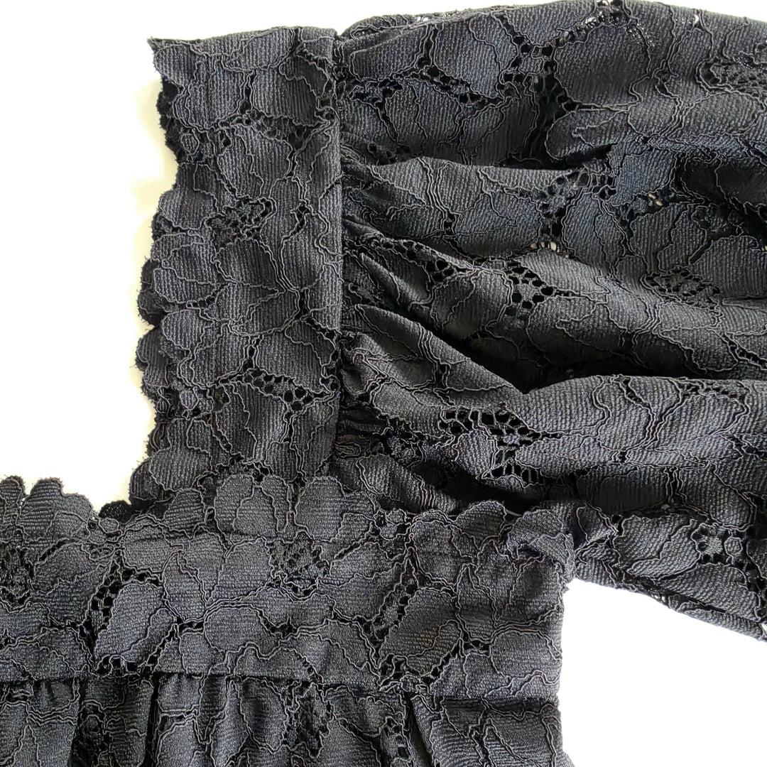Loeffler Randall Black Lace Top Size Medium