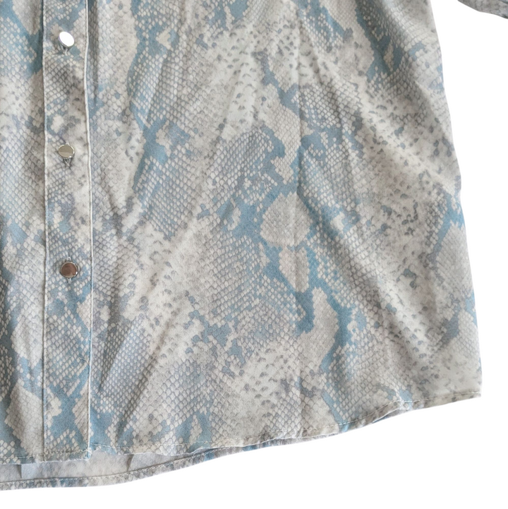 T Tahari Snakeskin Print Blouse Size Small