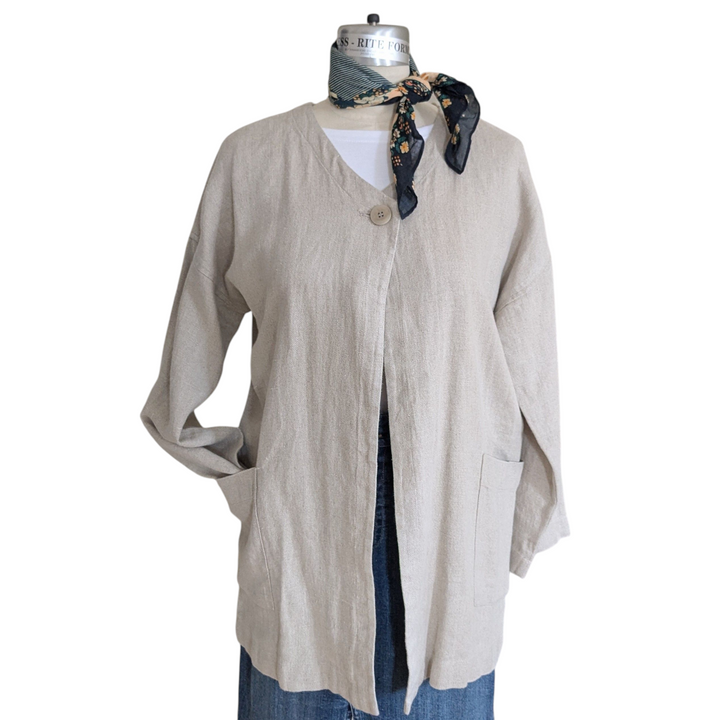 Eileen Fisher Linen Blazer Size Small