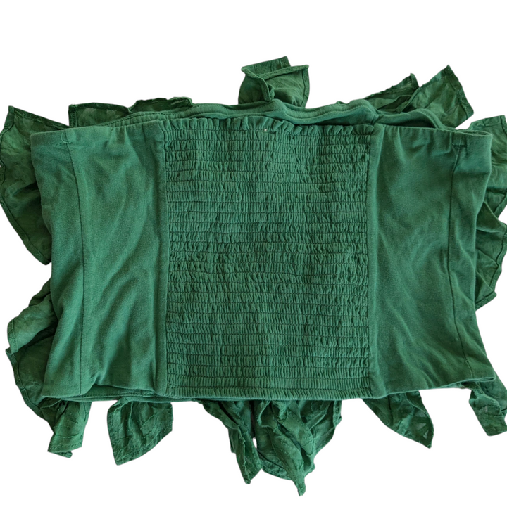 Anthropologie Ruffled Strapless Top Size Large