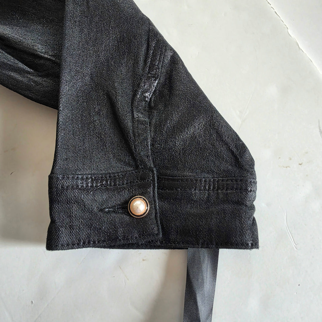Retrofete Ada Coated Denim Jacket Size XL NWT